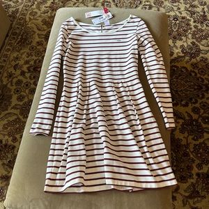 Lacoste Live burgundy / cream striped preppy polo dress